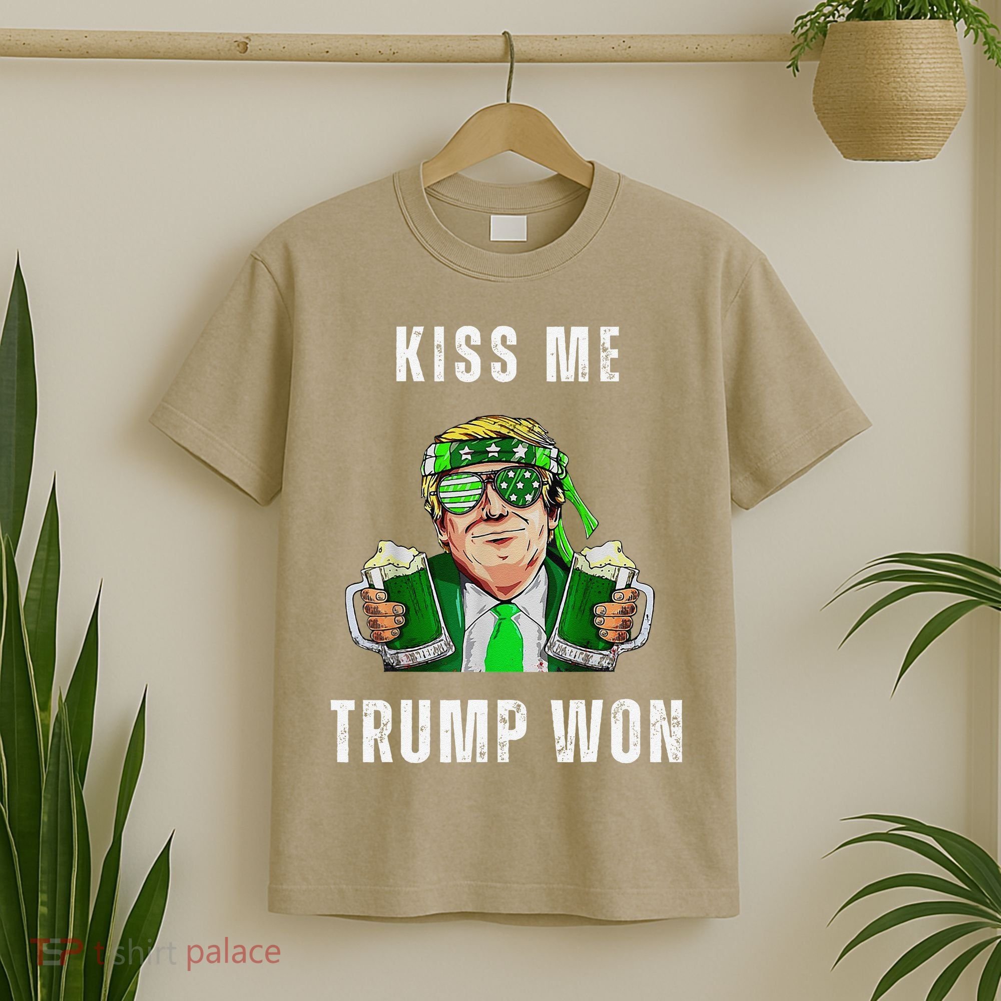 Republican St Patricks Day Kiss Me Trump Won For T-Shirt