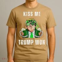 Republican St Patricks Day Kiss Me Trump Won For T-Shirt thumb 3