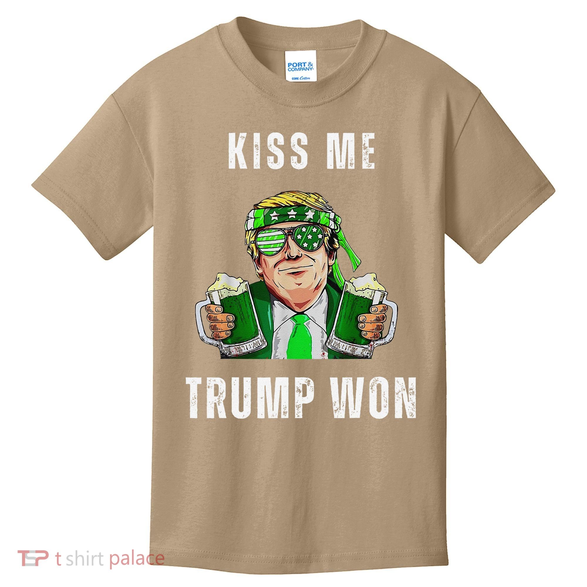 Republican St Patricks Day Kiss Me Trump Won For Kids T-Shirt