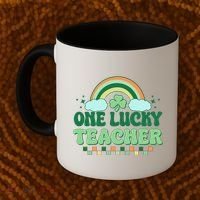 Retro St Patricks Day One Lucky Teacher Coffee Mug thumb 2
