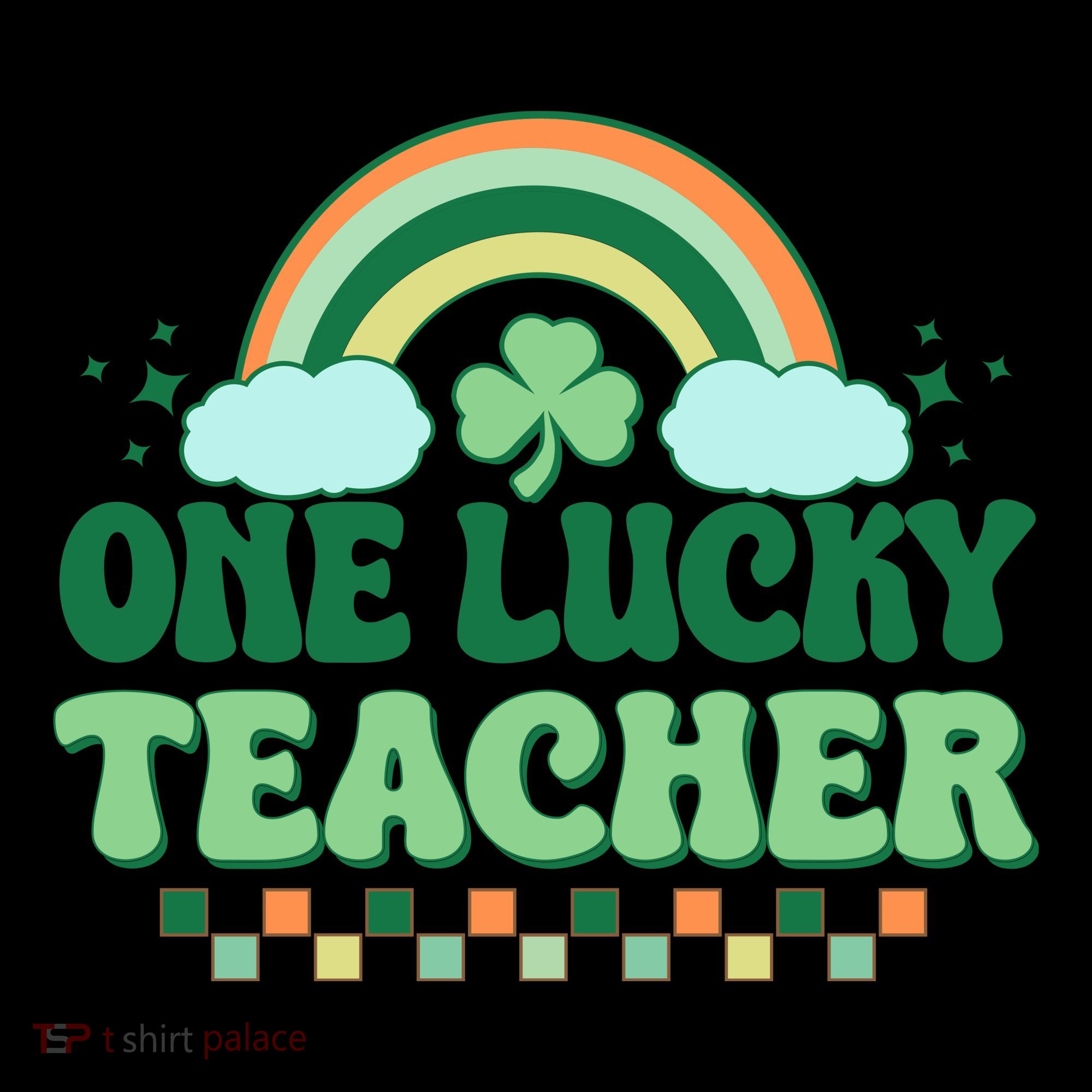 Retro St Patricks Day One Lucky Teacher Coffee Mug