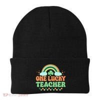 Retro St Patricks Day One Lucky Teacher Beanie thumb 0