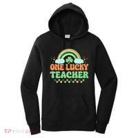 Retro St Patricks Day One Lucky Teacher Women's Hoodie thumb 0