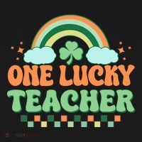 Retro St Patricks Day One Lucky Teacher Women's Hoodie thumb 2