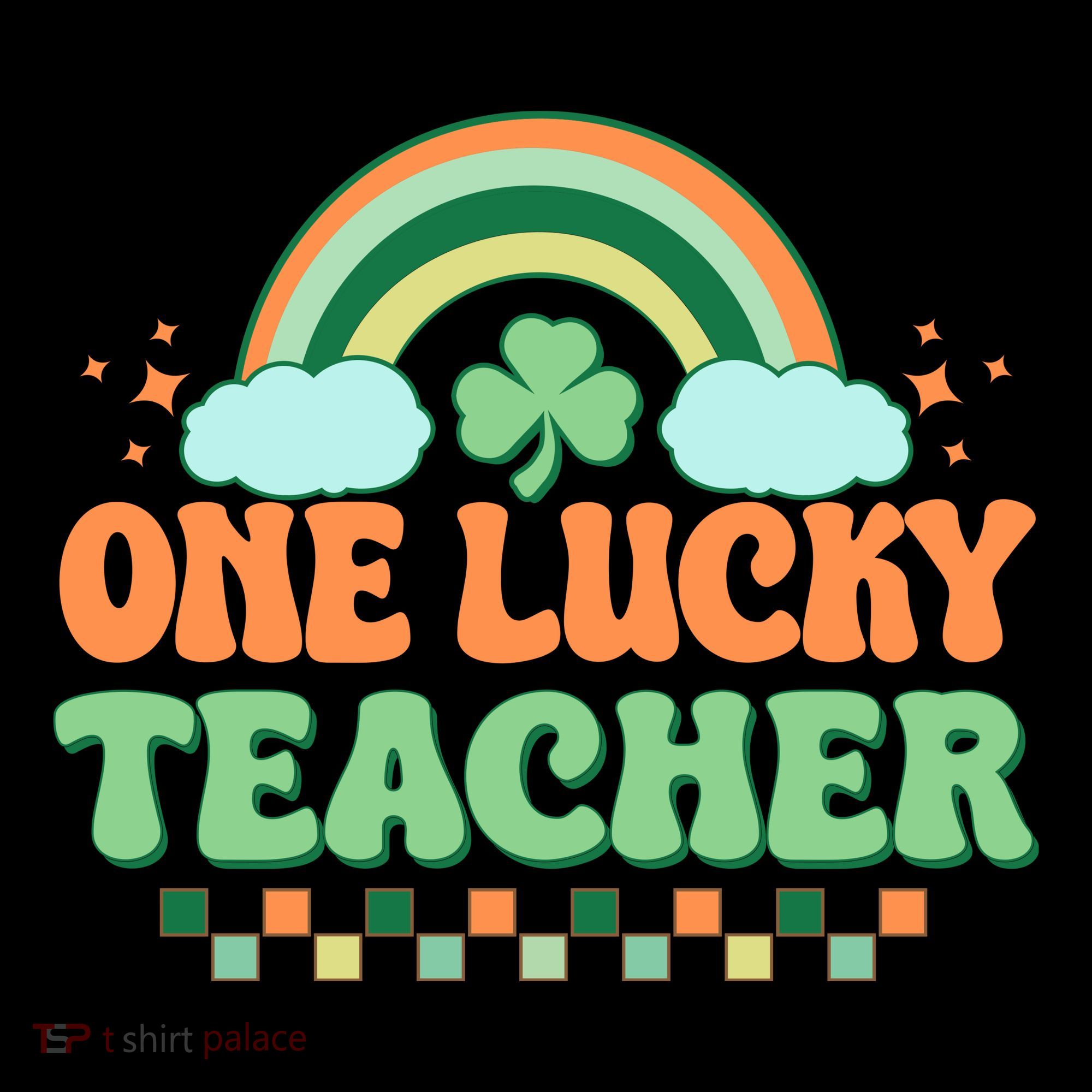 Retro St Patricks Day One Lucky Teacher Women's Hoodie