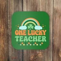 Retro St Patricks Day One Lucky Teacher Coaster thumb 0
