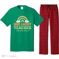 Retro St Patricks Day One Lucky Teacher Pajama Set thumb 0