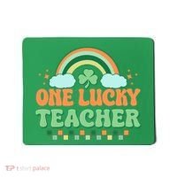 Retro St Patricks Day One Lucky Teacher Mousepad thumb 0