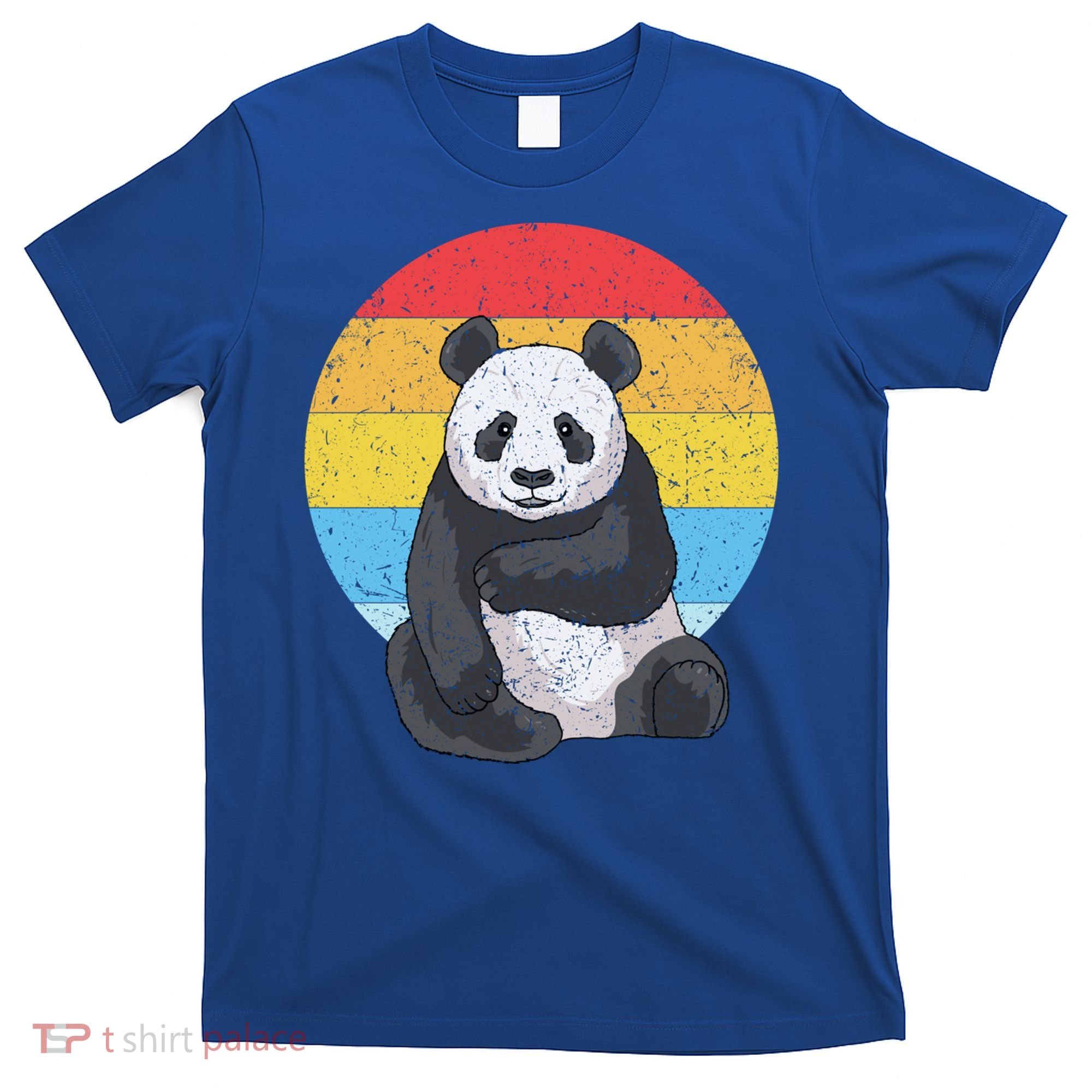 Retro Sunset Panda Gift Kawaii Vintage Panda Gift T-Shirt