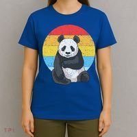 Retro Sunset Panda Gift Kawaii Vintage Panda Gift T-Shirt thumb 4