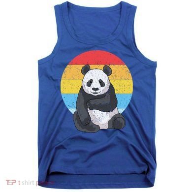 Retro Sunset Panda Gift Kawaii Vintage Panda Gift Tank Top