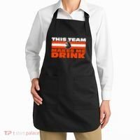 Retro Sport Quote This Team Makes Me Drink Funny Bear Apron thumb 2