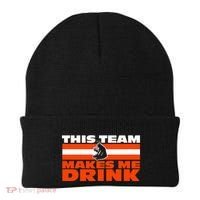 Retro Sport Quote This Team Makes Me Drink Funny Bear Beanie thumb 0