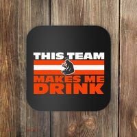 Retro Sport Quote This Team Makes Me Drink Funny Bear Coaster thumb 0