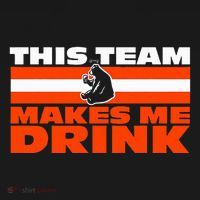 Retro Sport Quote This Team Makes Me Drink Funny Bear Women's Hoodie thumb 2
