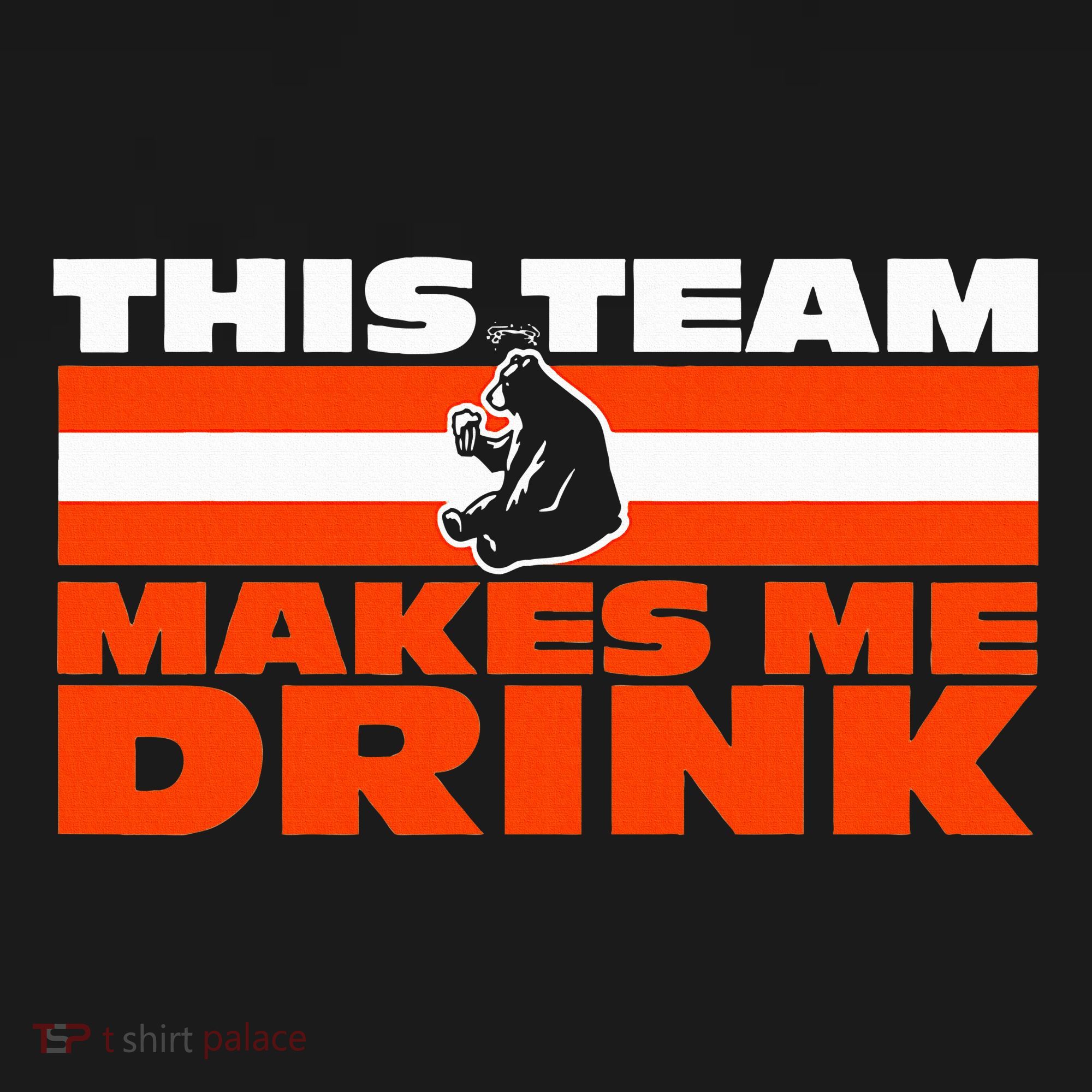 Retro Sport Quote This Team Makes Me Drink Funny Bear Women's Hoodie
