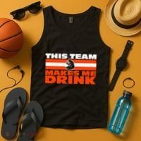 Retro Sport Quote This Team Makes Me Drink Funny Bear Tank Top thumb 4