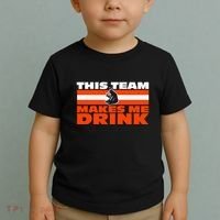 Retro Sport Quote This Team Makes Me Drink Funny Bear Toddler T-Shirt thumb 2