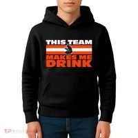Retro Sport Quote This Team Makes Me Drink Funny Bear Kids Hoodie thumb 4