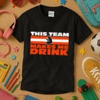 Retro Sport Quote This Team Makes Me Drink Funny Bear Kids T-Shirt thumb 3
