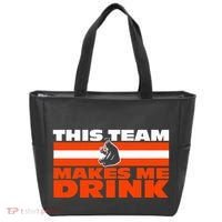 Retro Sport Quote This Team Makes Me Drink Funny Bear Tote Bag thumb 0