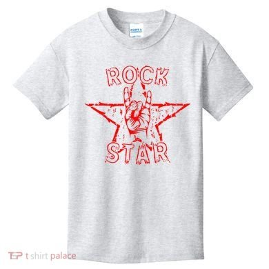 Rock Star Rock On Sign Band Hand Horns Kids T-Shirt