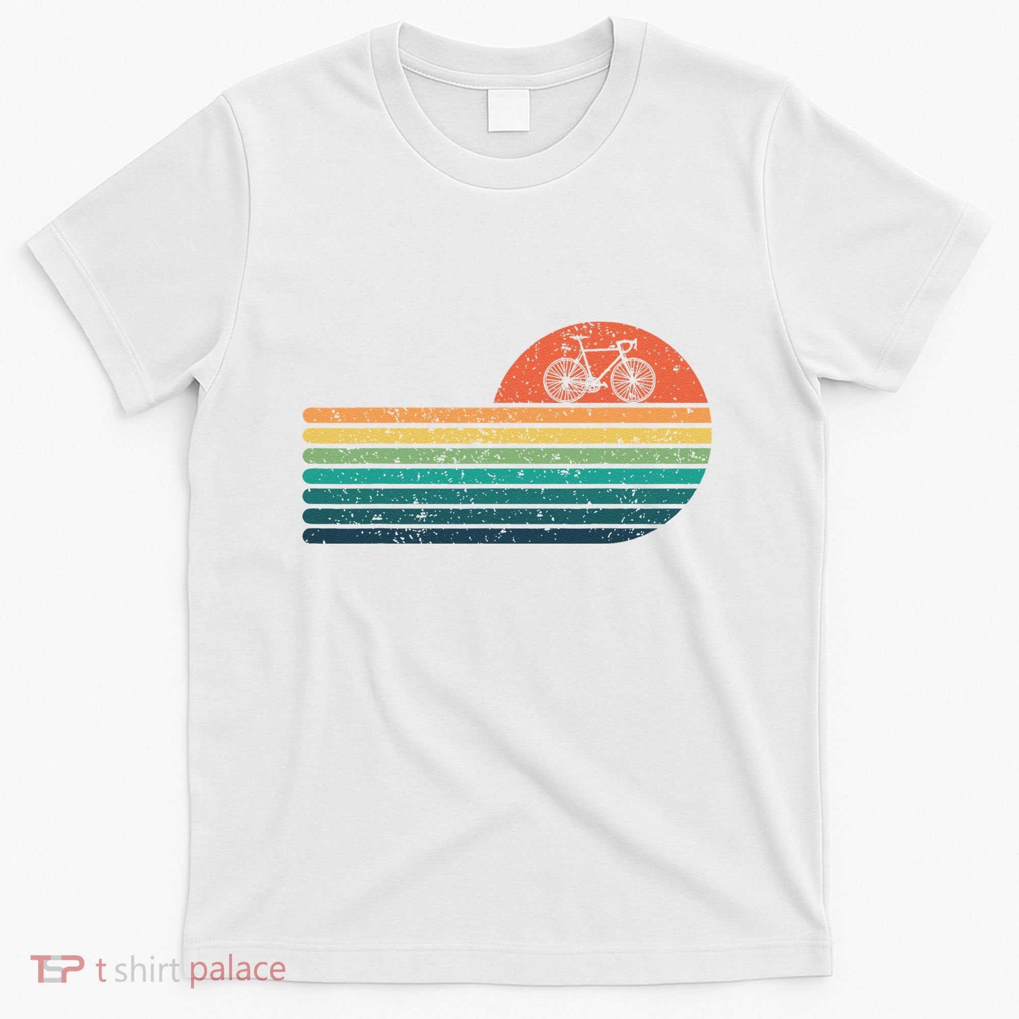Retro Sunset Road Bike Bicycle Vintage Cycling T-Shirt