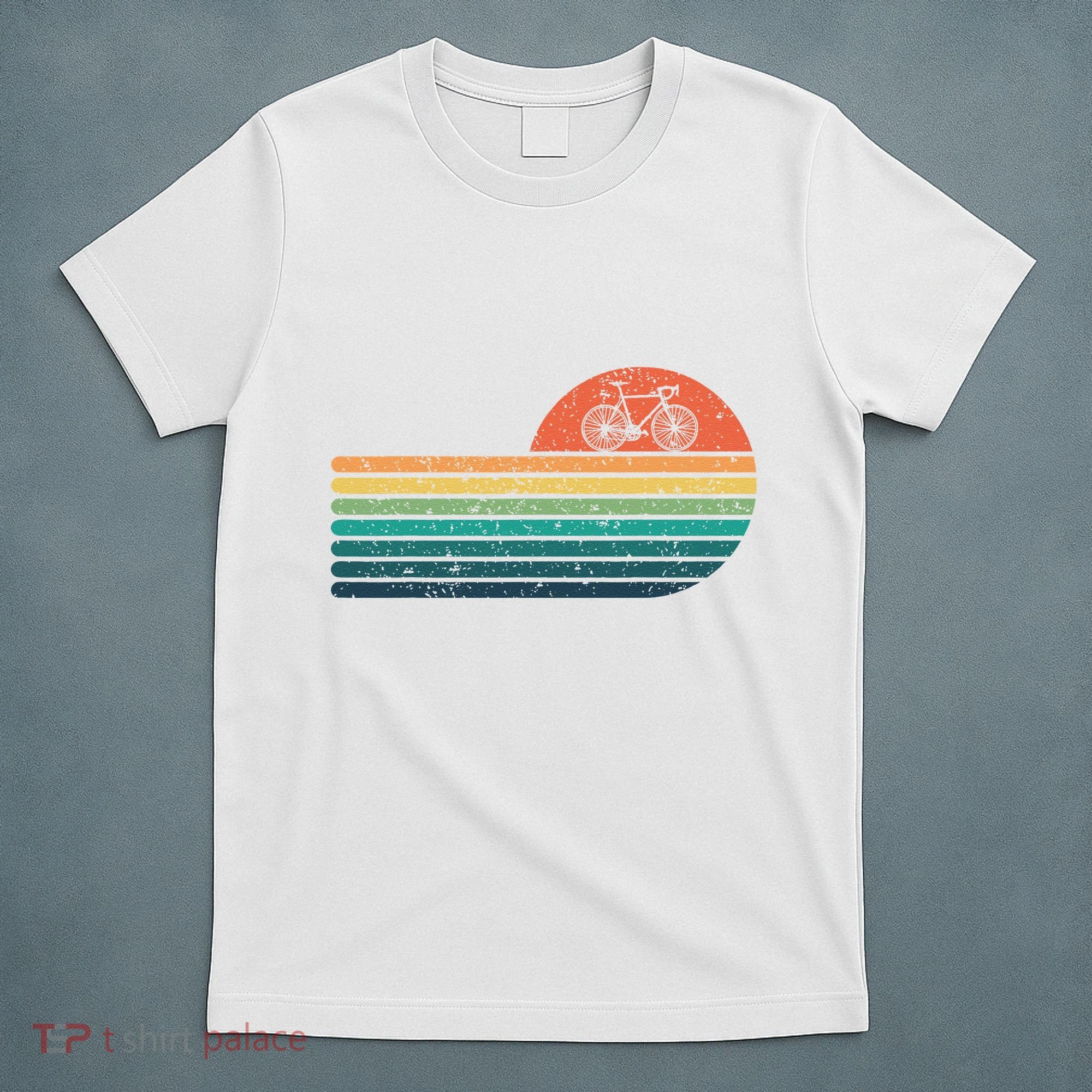 Retro Sunset Road Bike Bicycle Vintage Cycling T-Shirt