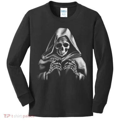 Reaper Skeleton Kids Long Sleeve Shirt