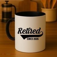 Retro Sporty Retired Since 2026  Coffee Mug thumb 4