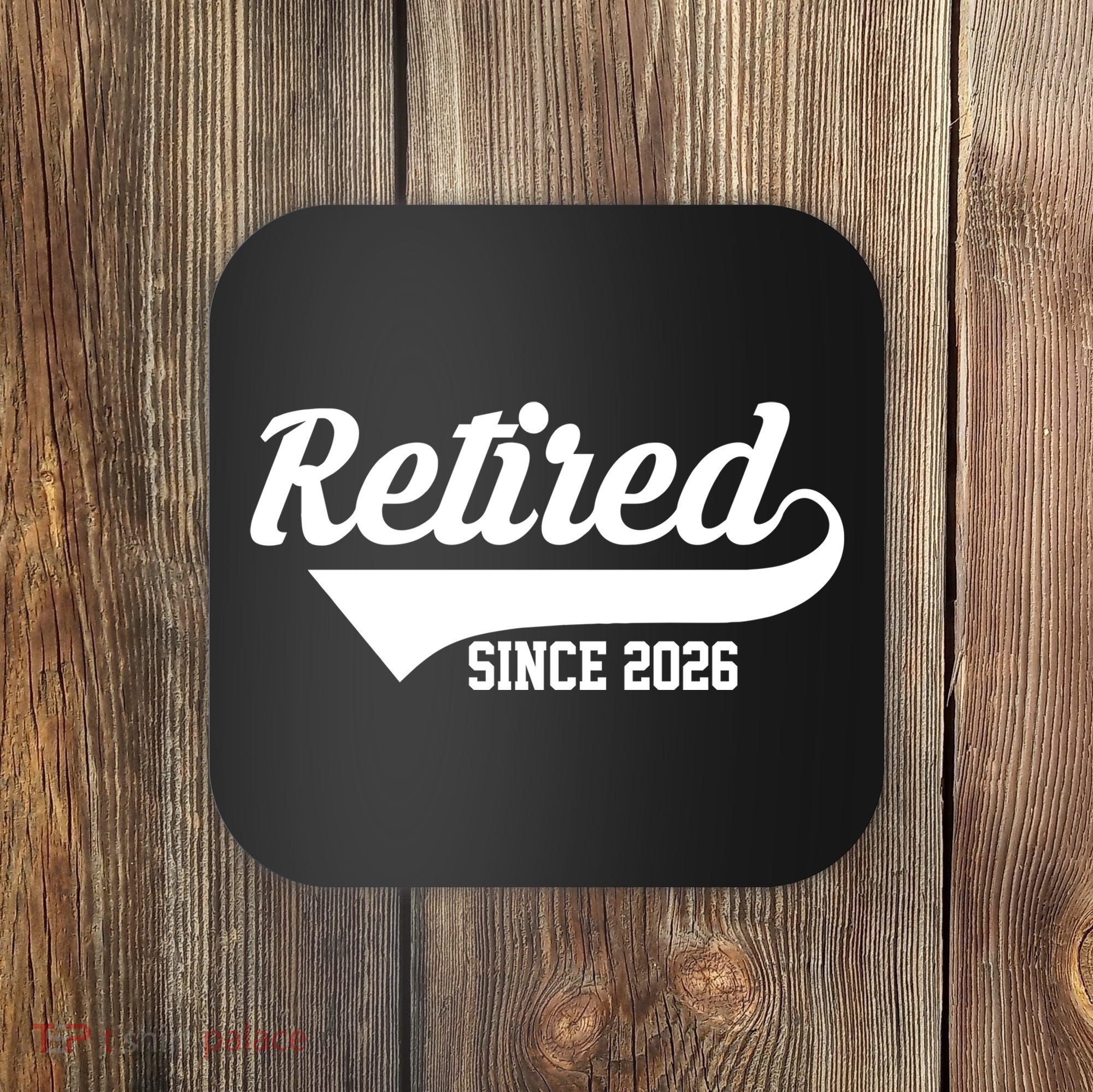 Retro Sporty Retired Since 2026  Coaster