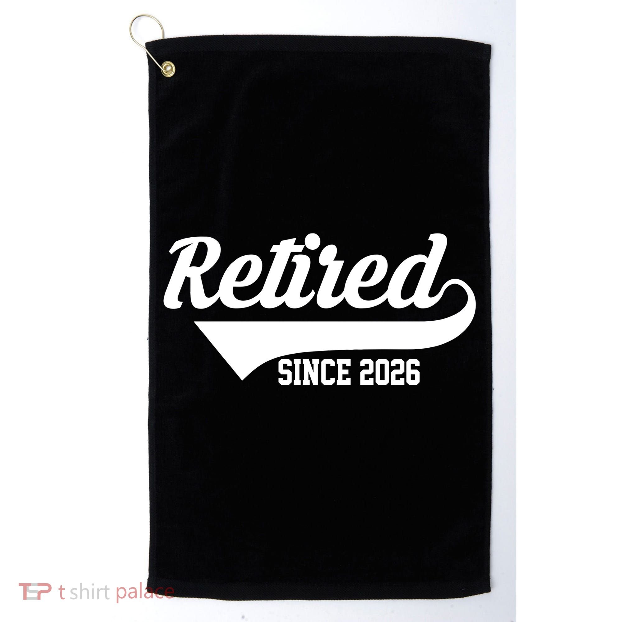 Retro Sporty Retired Since 2026  Golf Towel