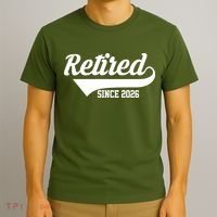 Retro Sporty Retired Since 2026  T-Shirt thumb 3
