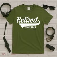 Retro Sporty Retired Since 2026  T-Shirt thumb 5