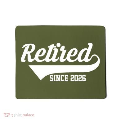 Retro Sporty Retired Since 2026  Mousepad