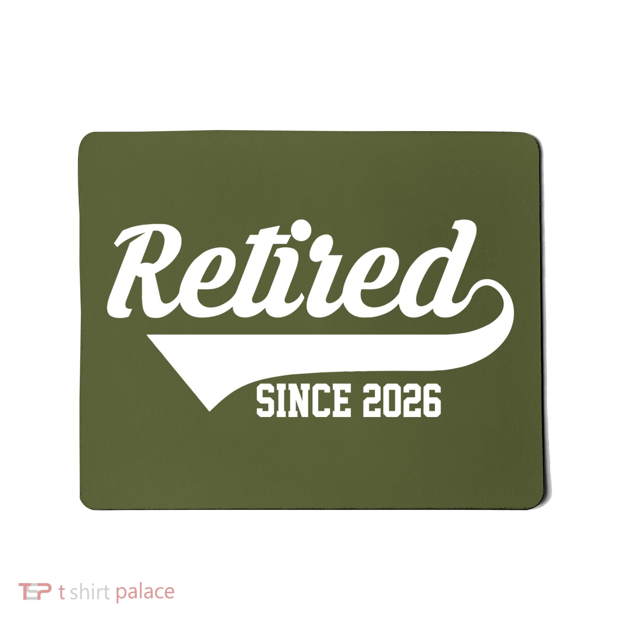 Retro Sporty Retired Since 2026  Mousepad