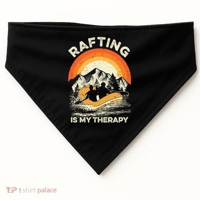 Retro Sunset River I Rafting Gift USA-Made Doggie Bandana
