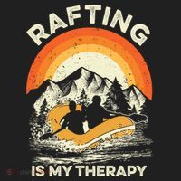 Retro Sunset River I Rafting Gift Beanie thumb 2