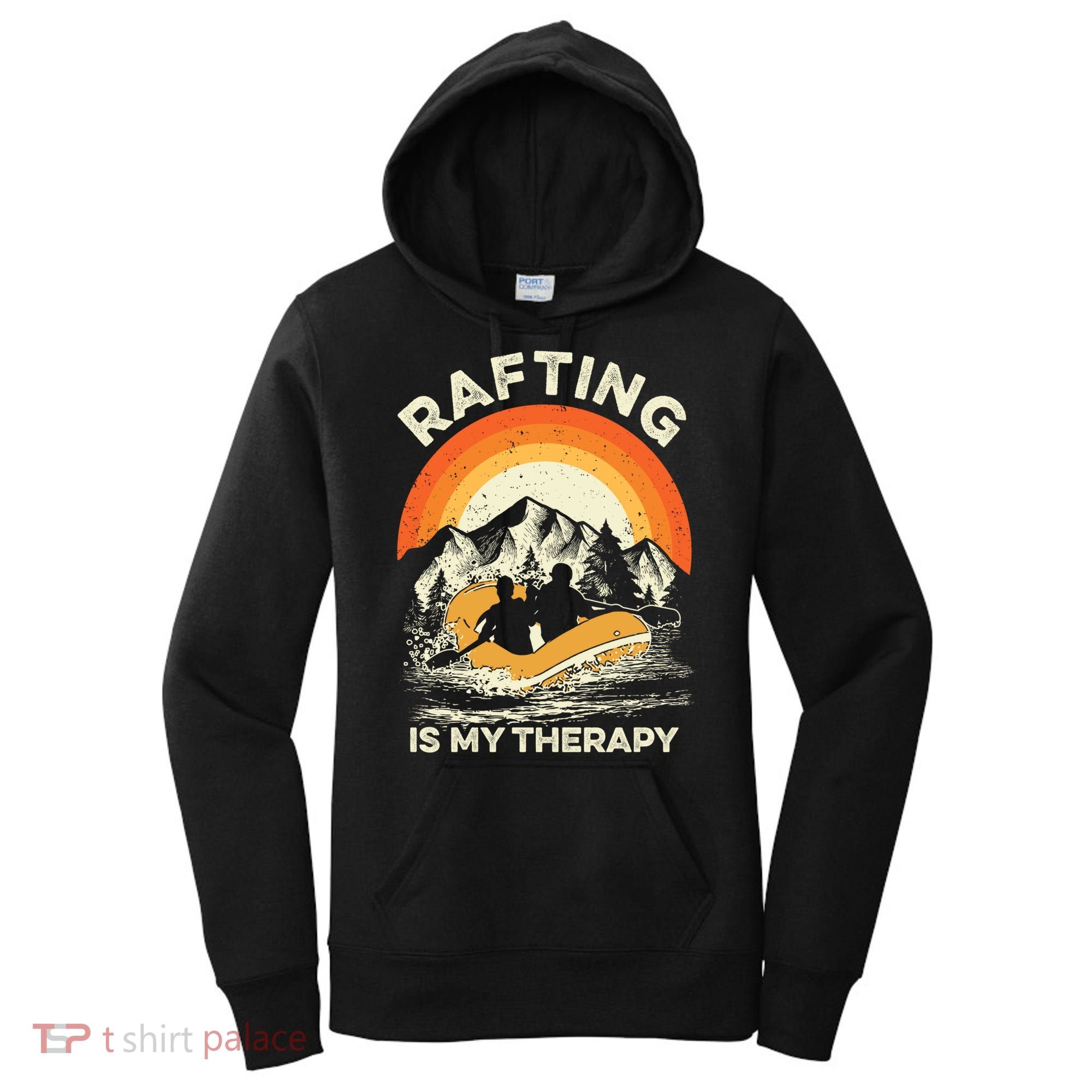 Retro Sunset River I Rafting Gift Women's Hoodie
