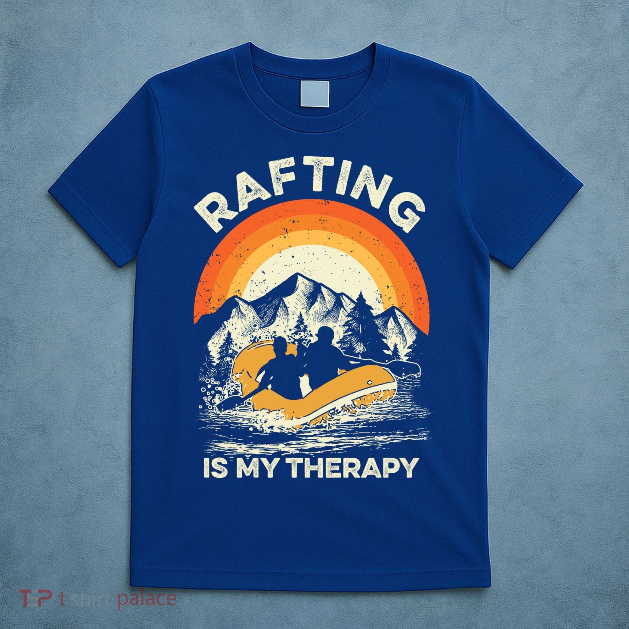 Retro Sunset River I Rafting Gift T-Shirt