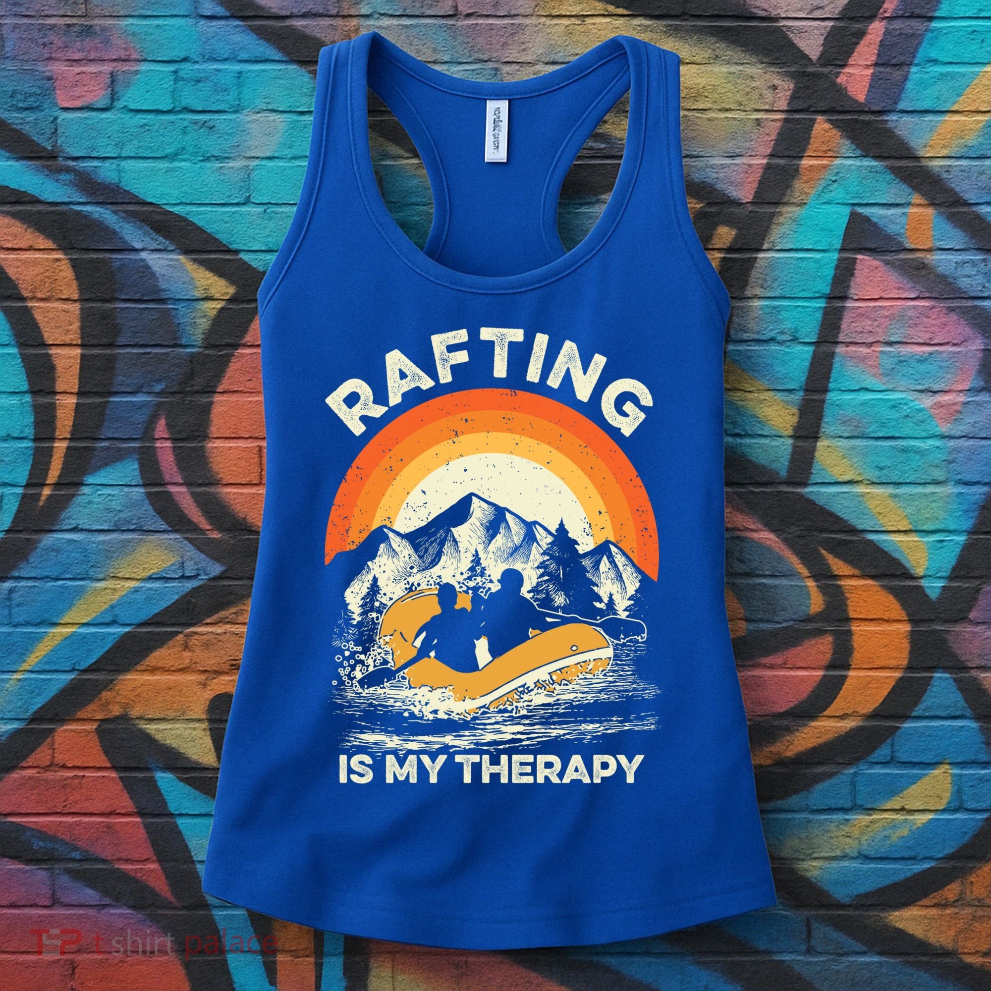 Retro Sunset River I Rafting Gift Women's Tank Top