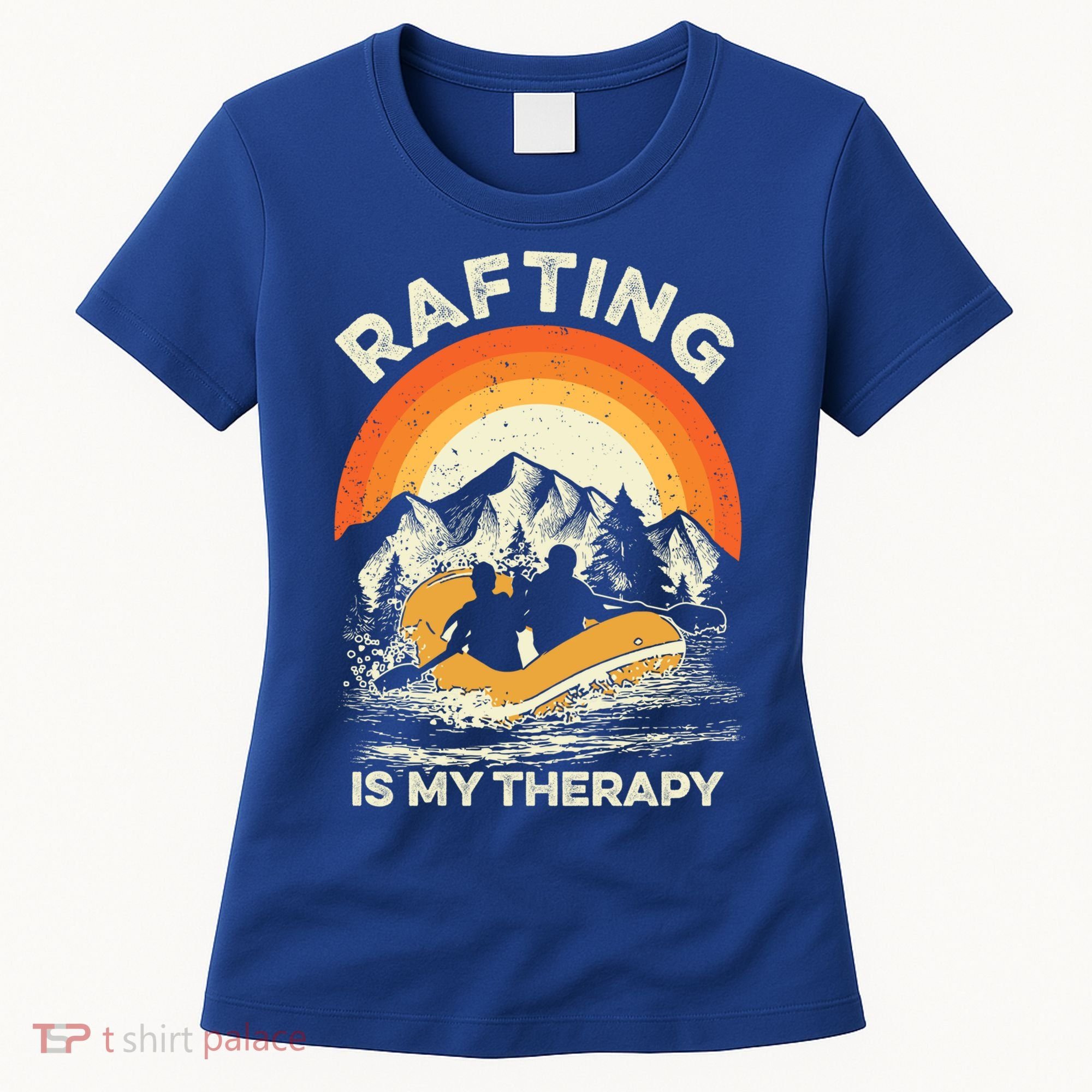 Retro Sunset River I Rafting Gift Women's T-Shirt