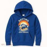 Retro Sunset River I Rafting Gift Kids Hoodie thumb 0
