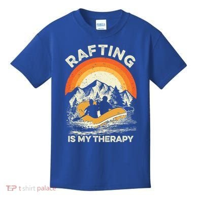 Retro Sunset River I Rafting Gift Kids T-Shirt