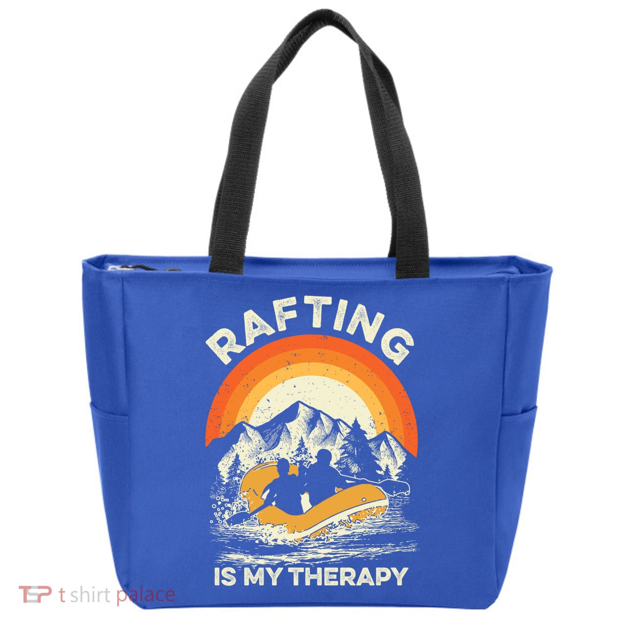 Retro Sunset River I Rafting Gift Tote Bag
