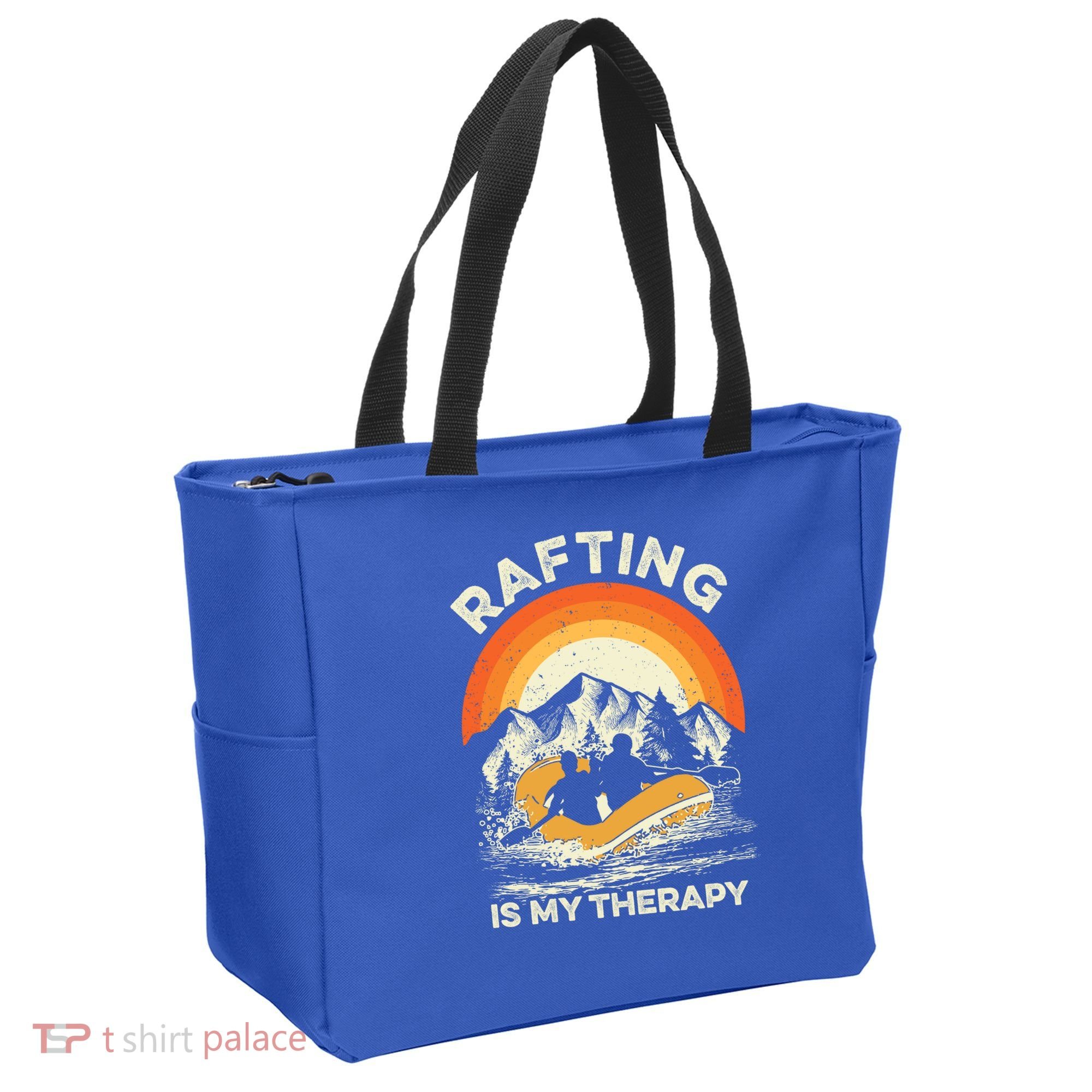 Retro Sunset River I Rafting Gift Tote Bag