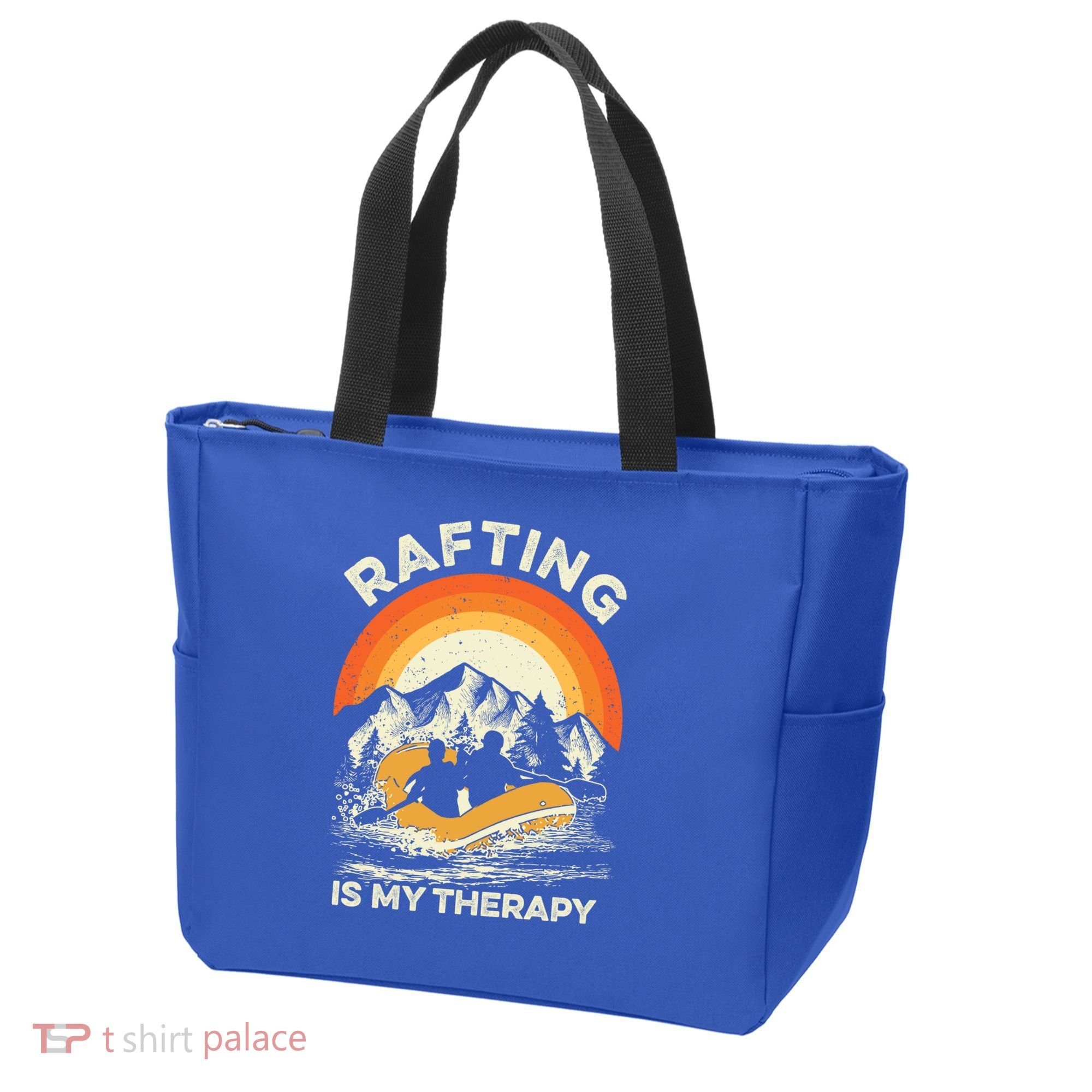 Retro Sunset River I Rafting Gift Tote Bag