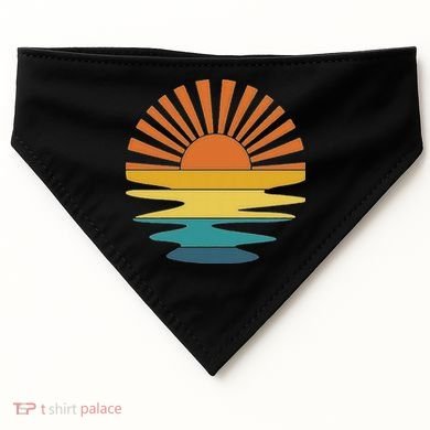 Retro Sunset USA-Made Doggie Bandana