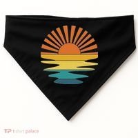 Retro Sunset USA-Made Doggie Bandana thumb 0
