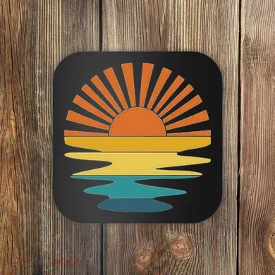 Retro Sunset Coaster